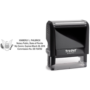 Florida Notary Public with US Eagle Stamp Body and Design