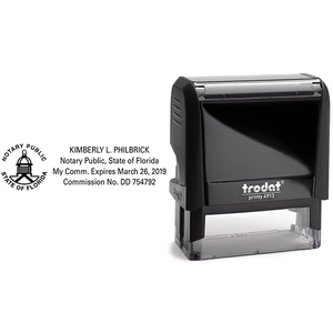 Florida Notary Public Seal Capitol Building  Stamp Body and Design