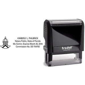 Florida Notary Public Seal Capitol Symbol Stamp Body and Design