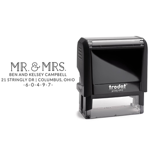Campbell Wedding Address Stamp Body and Design