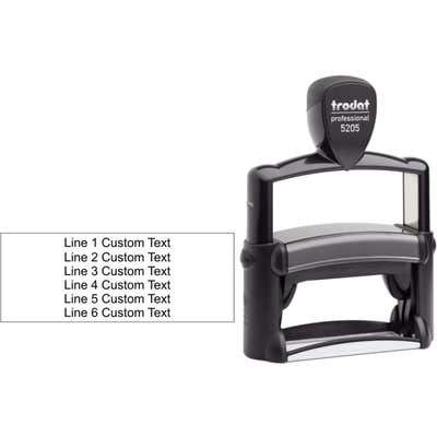 Trodat Professional 5205 Wide Custom Text Stamp with up to 6 Lines - alternate view