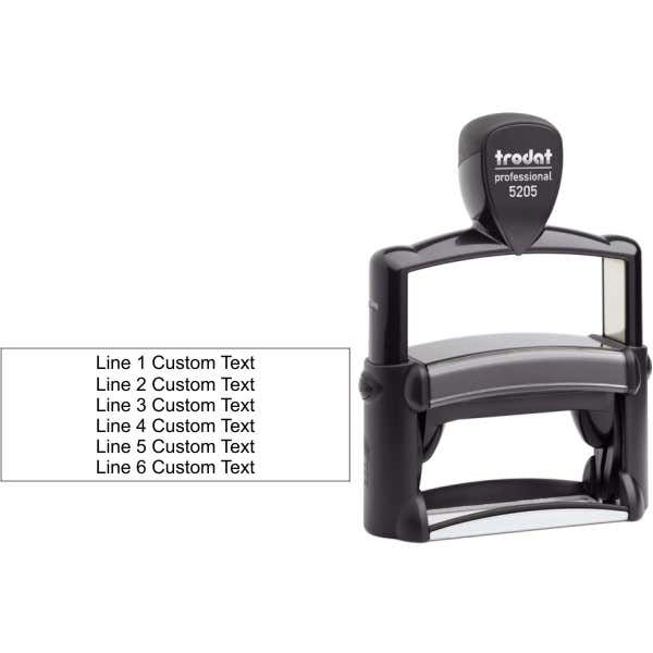 Trodat Professional 5205 Wide Custom Text Stamp with up to 6 Lines
