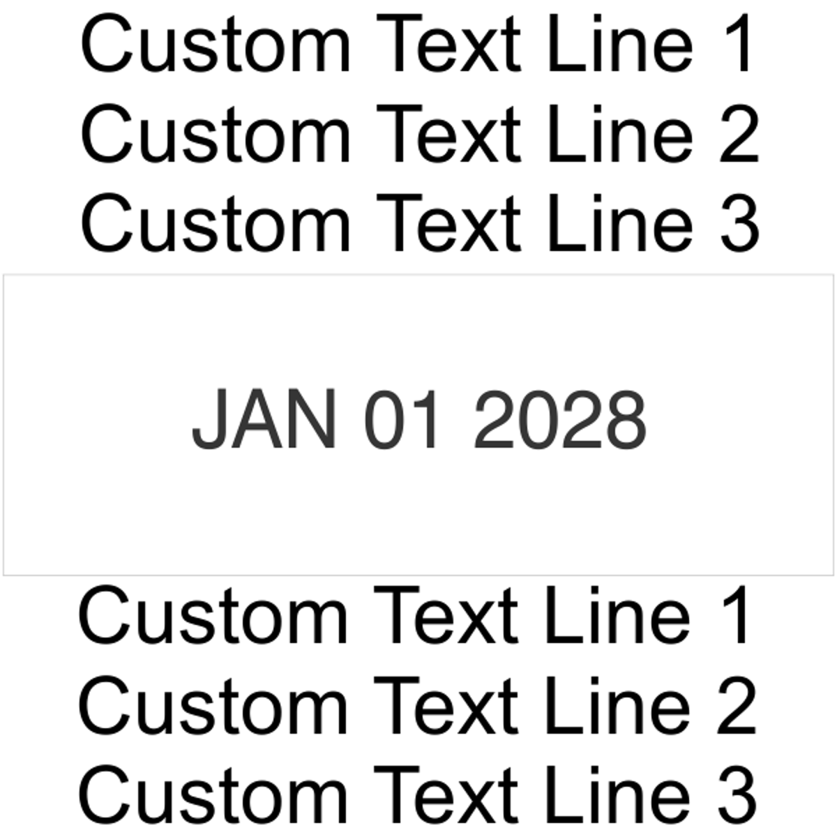 Trodat Professional 5460 | Ideal 6610 Customization layout