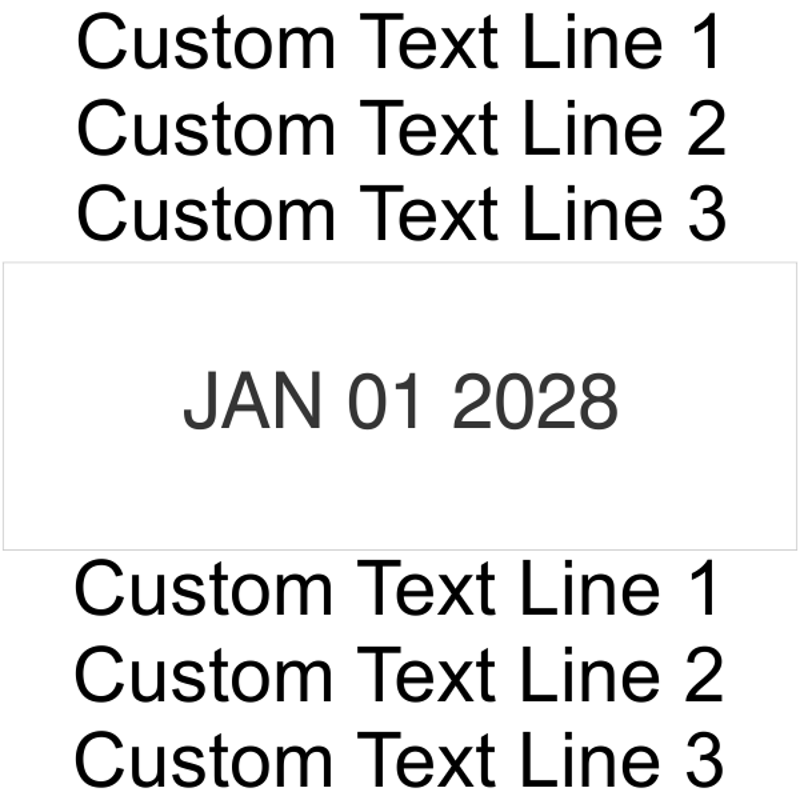 Trodat Professional 5460 | Ideal 6610 Customization layout