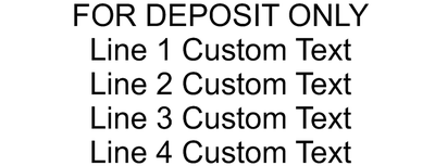 5 Line Deposit Only Stamp - alternate view