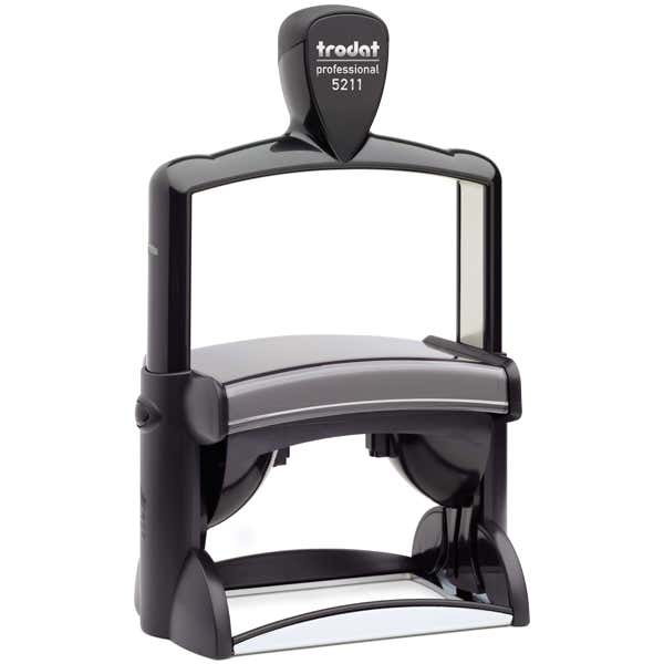 Customizable Trodat Professional 5211 Heavy Duty Self-Inking Stamp with Stainless Steel Frame and 2" x 3" Impression Size