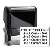 5 Line Deposit Only Stamp