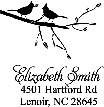 Birds Giving Gifts Address Stamp
