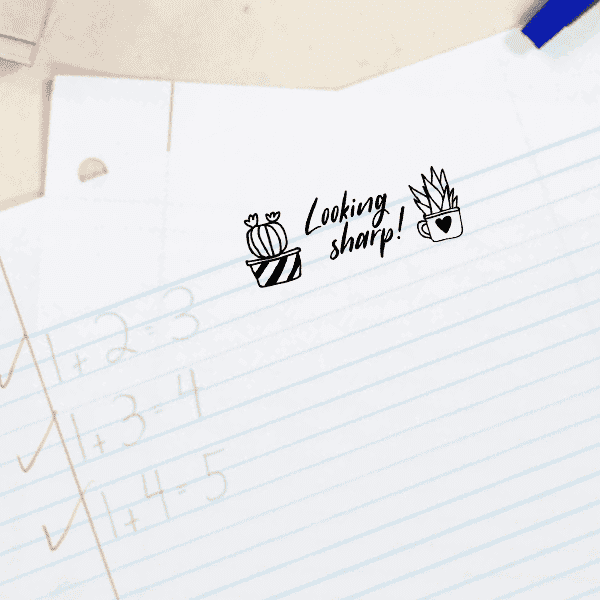 Looking Sharp Cactus Stamp Imprint Example