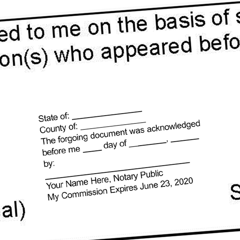 Acknowledgement in an Individual Capacity Notary Stamp  Imprint Example