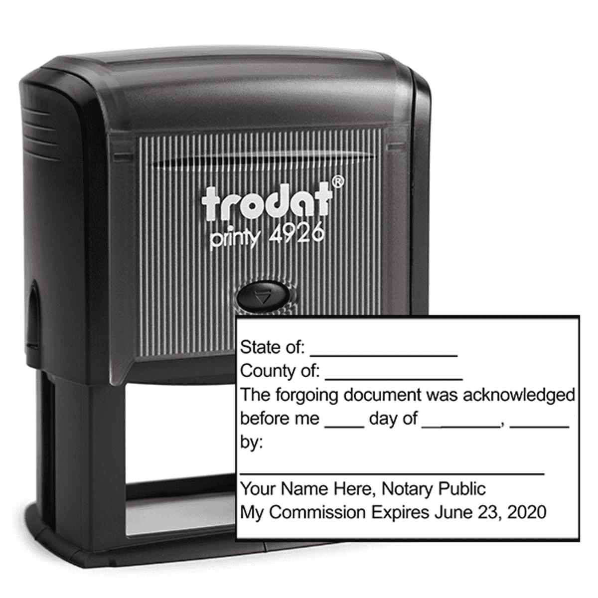 Acknowledgement in an Individual Capacity Notary Stamp