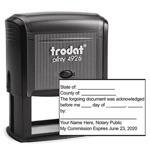 Acknowledgement in an Individual Capacity Notary Stamp