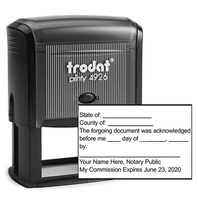 Acknowledgement in an Individual Capacity Notary Stamp - alternate view