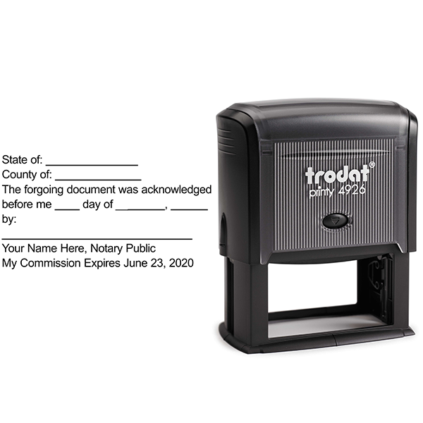 Acknowledgement in an Individual Capacity Notary Stamp 