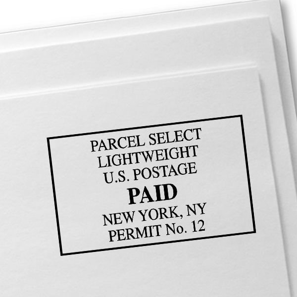 Parcel Select Mail Permit Stamp  Imprint Example