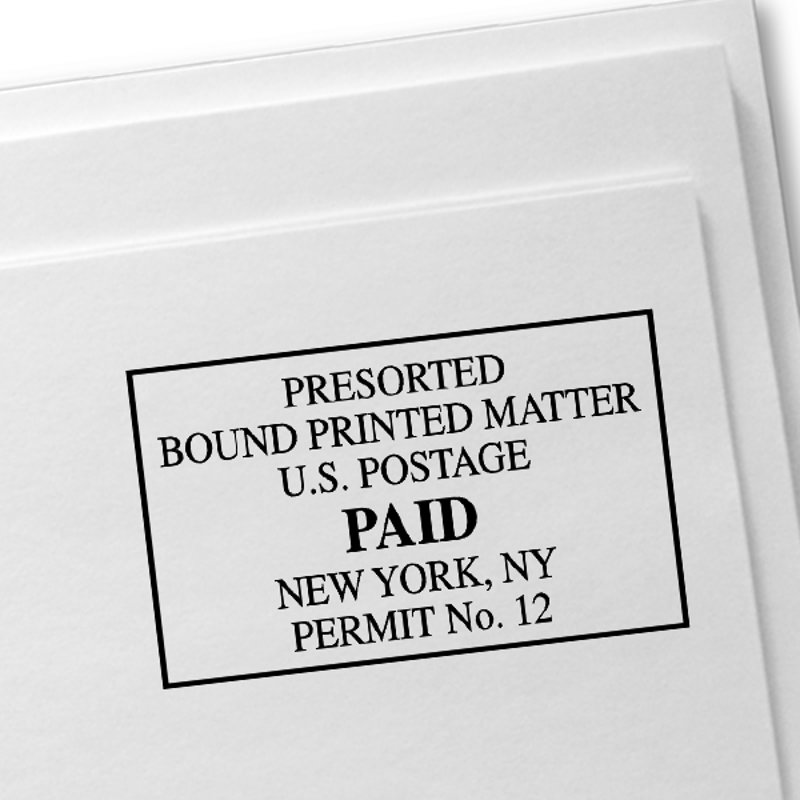 Package Services Mail Permit Stamp  Imprint Example