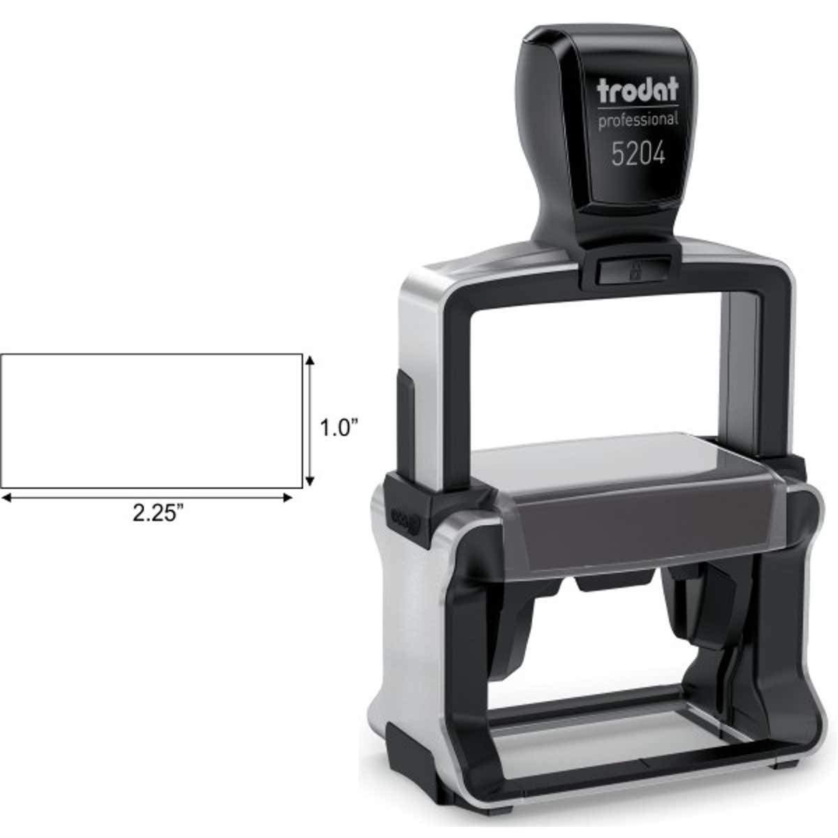 Trodat Professional 5204 Custom Text Stamp Body and Imprint Size