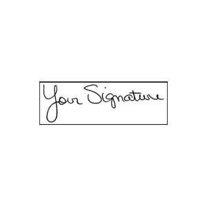 Traditional Signature Stamp Imprint