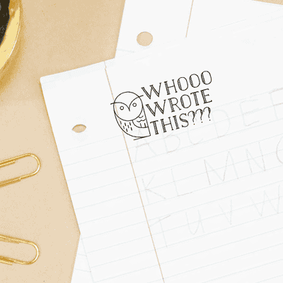 Who Wrote This Owl Teacher Grading Stamp - alternate view