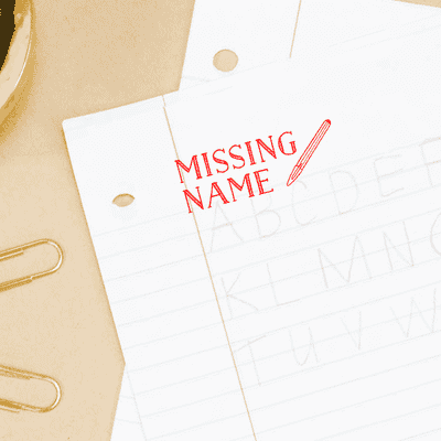 Pen Missing Name Teacher Grading Stamp - alternate view