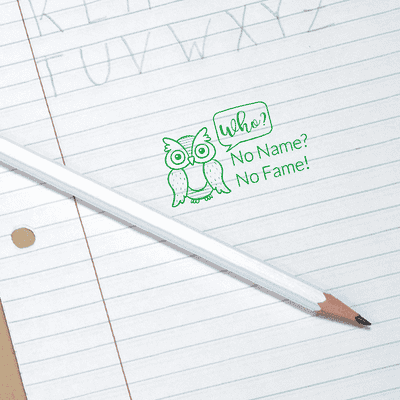 No Name No Fame Owl Teacher Grading Stamp - alternate view