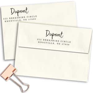 Dupont European Return Address Stamp Impression on Envelope