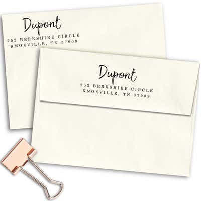 Dupont European Return Address Stamp - alternate view