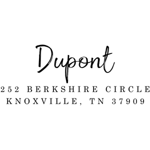 Dupont European Return Address Stamp Imprint Example
