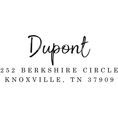 Dupont European Return Address Stamp - alternate view