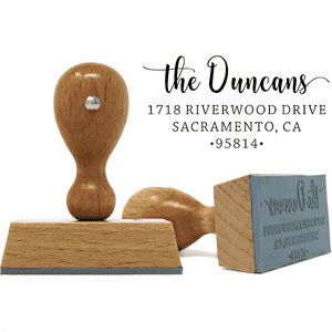 Duncan Script European Address Stamp