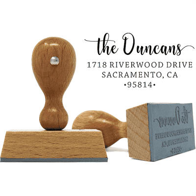 Duncan Script European Address Stamp