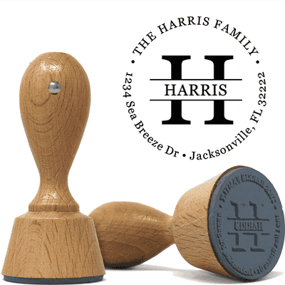 Custom Round Letter Address Rubber Stamp