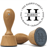Jacobs Round Letter Address Stamp