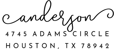 Anderson Custom Wooden Address Stamp - alternate view