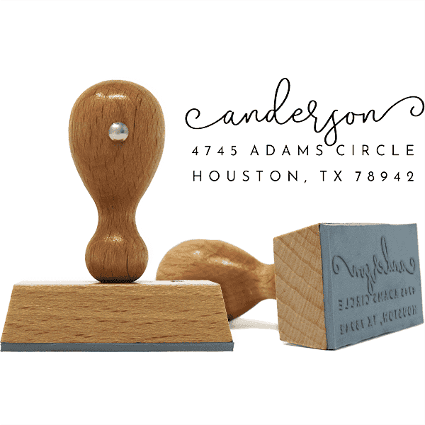Anderson Custom Wooden Address Stamp