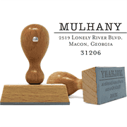 Mulhany European Wood Handle Address Stamp
