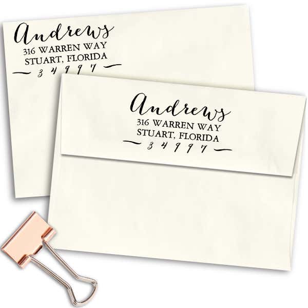 Andrews Hand Address Stamped envelopes