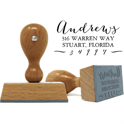 Andrews European Hand Address Stamp