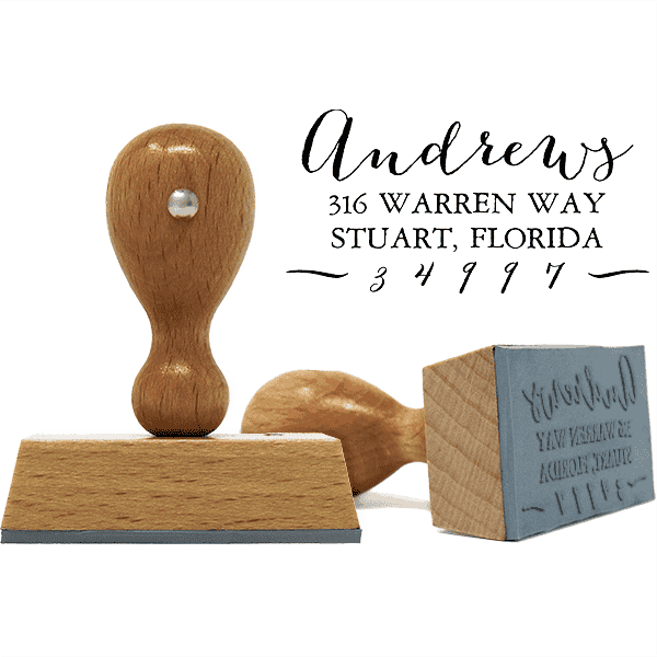 Andrews European Hand Address Stamp