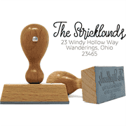 Strickland Wood Handle European Address Stamp