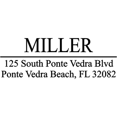 Last Name European Wood Handle Address Stamp - alternate view