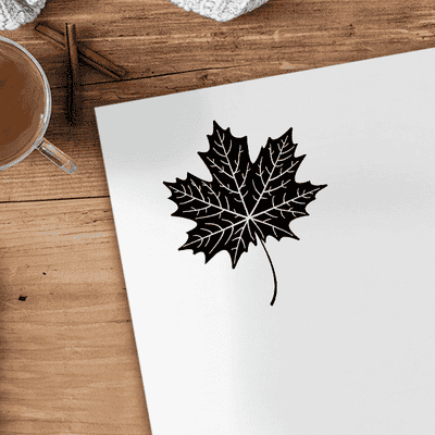 Maple Leaf Journal Stamp - alternate view