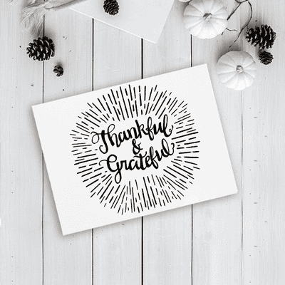 Thankful & Grateful Craft Stamp - alternate view