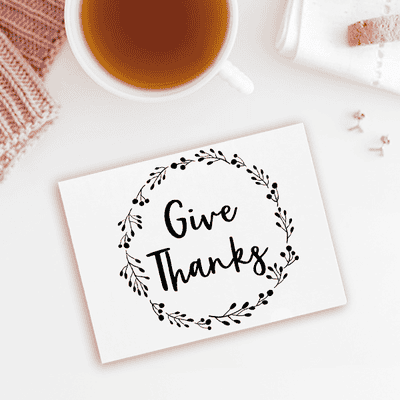 Give Thanks Wreath Craft Stamp - alternate view