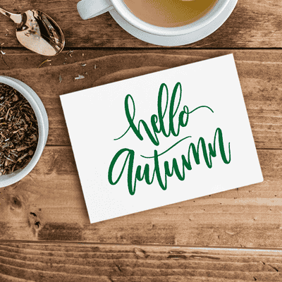 Hello Autumn Craft Stamp - alternate view