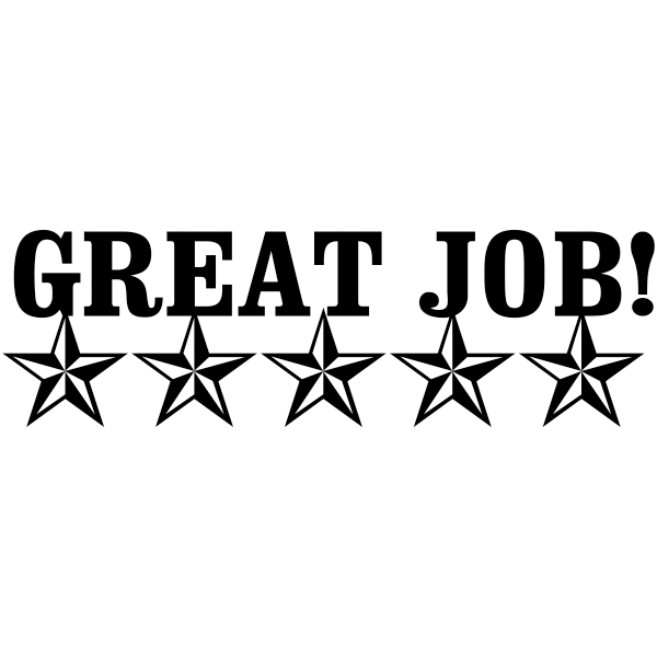 5 Stars Great Job! Teacher Grading Stamp