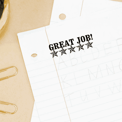 5 Stars Great Job! Teacher Grading Stamp - alternate view