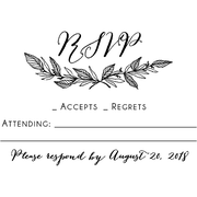 Formal Laurel Wedding RSVP Stamp
