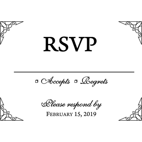Formal Ornate Wedding RSVP Stamp