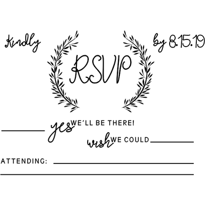 Whimsical Wedding RSVP Stamp